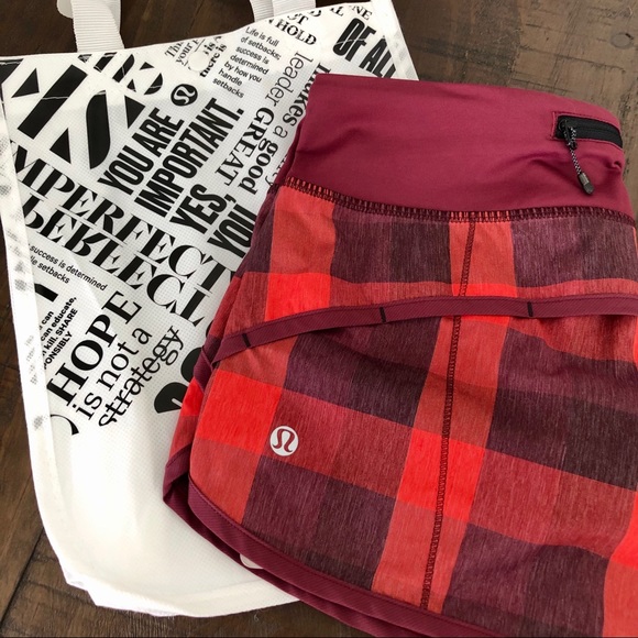 SOLD - NWT Lululemon Flaming Tomato Speed Short - Picture 9 of 9
